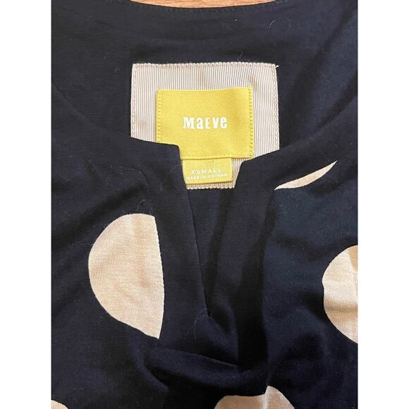 Anthropologie Maeve Polka Dot Shift Dress – XS – Parisian Chic Timeless Elegance - Picture 5 of 8